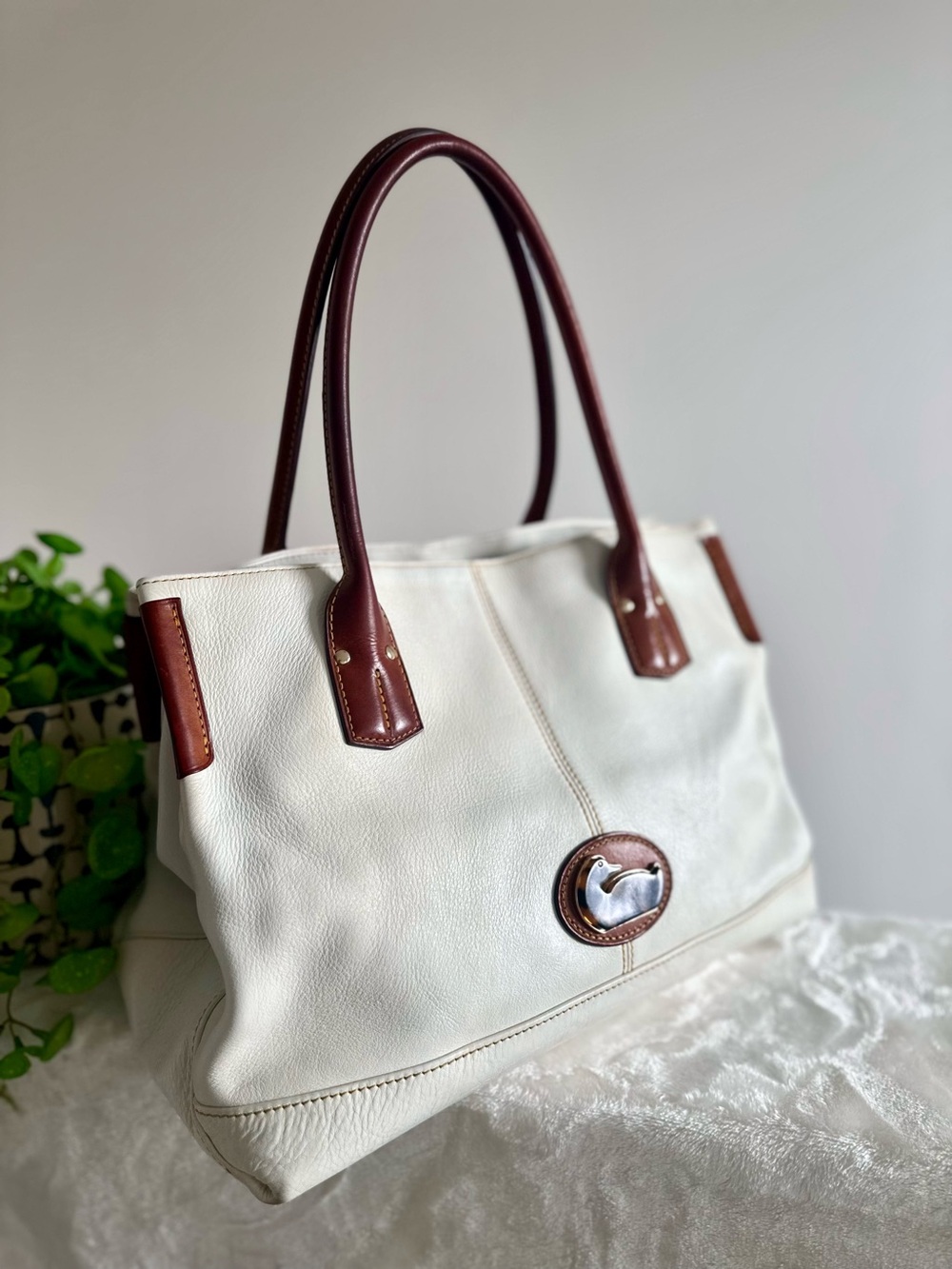 Dooney & Bourke Champosa Tote with Tortoise Shell Duck Emblem